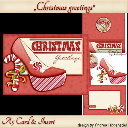 A5 Christmas Greetings Card