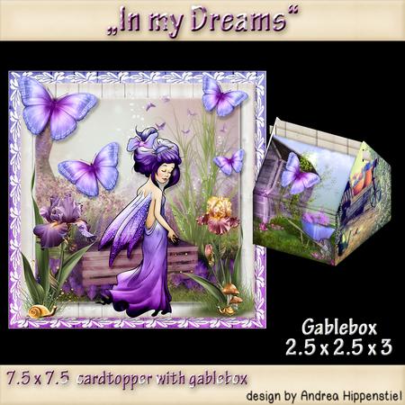 7.5 x 7.5 Cardtopper with Matching Gable Box in My Dreams