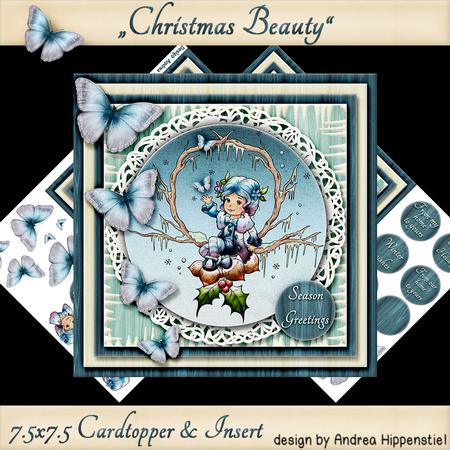 Cardtopper with Matching Insert Christmas Beauty