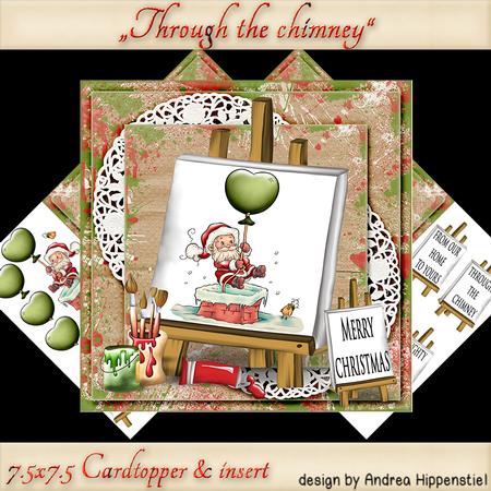 7.5 x 7.5 Card Topper Through the Chimney
