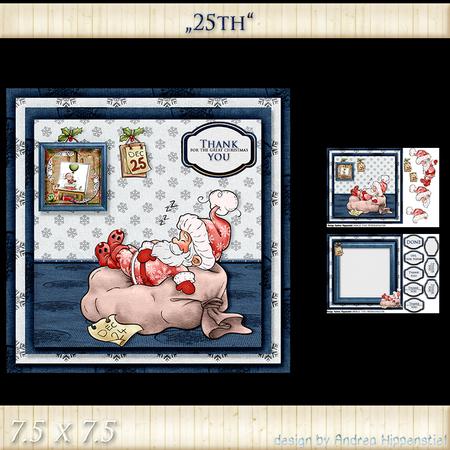 7.5 x 7.5 Card Topper on the 25th