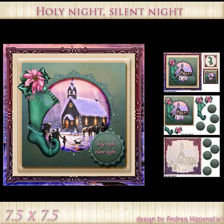7.5 x 7.5 Card Topper Holy Night