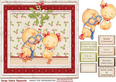 7.5 x 7.5 Card Topper Christmas Love
