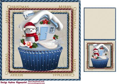 7.5" Card Topper & Gifttag Christmas 7