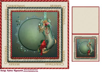 7.5" Card Topper & Gifttag Christmas 12