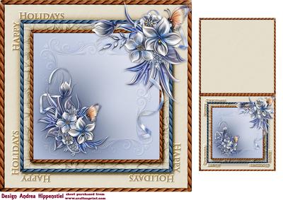 7.5" Card Topper & Gifttag Christmas 17