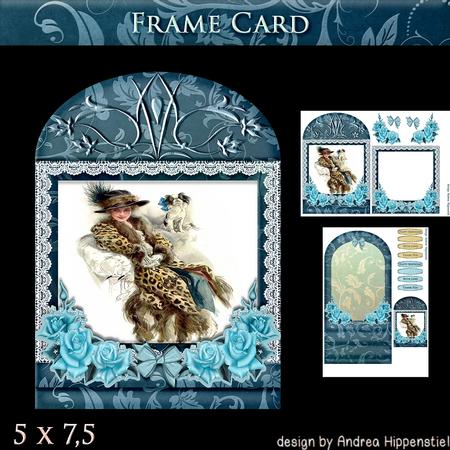 Wonderful Floral Frame Card Girl 3