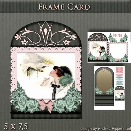 Wonderful Floral Frame Card Girl 6