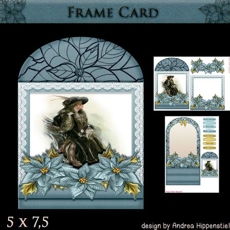 Wonderful Floral Frame Card Girl 7