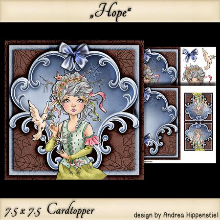 7.5 x 7.5 Card Topper Hope