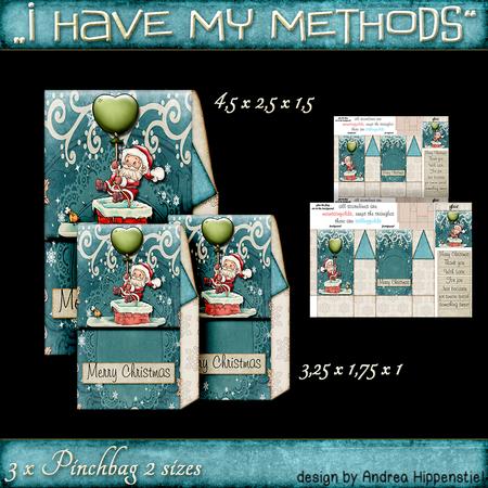 3 Pinchbags Santa