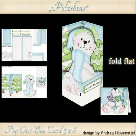 Pop Out Box Card Polar Bear