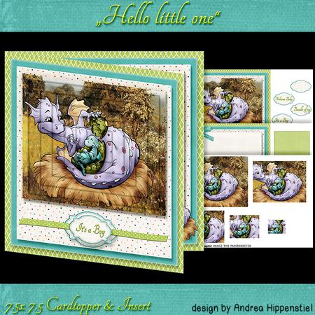 Card Topper Newborn Dragon 3