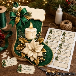 Christmas Stocking dark green