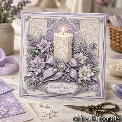 cup1451893_2013 - Candle Poinsettia Soft Purple