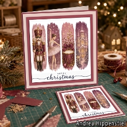 **Brushstroke** Christmas Card Dance Pink