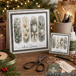 **Brushstroke** Christmas Card Soft Green