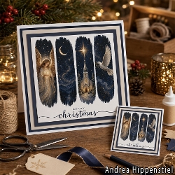 **Brushstroke** Christmas Card Night Angel