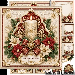 Candle Poinsettia classic