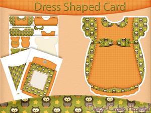 Dress Shaped Card Owl