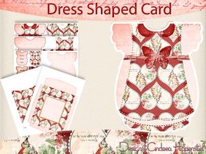 Dress Shaped Card Bird