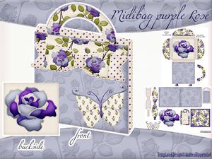 Midi Handbag Purple Rose