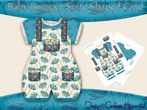 Baby Romper Shaped Card Boy