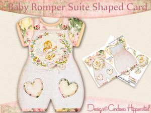 Baby Romper Shaped Card Vintage Baby