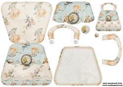 Handbag Card Vintage Flower 2