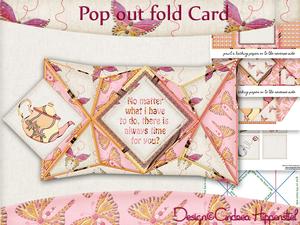 Pop Out Card Tea and Butterflies
