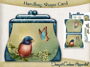 Handbag Shape Card Bird