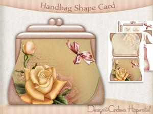 Handbag Shape Card Yellow