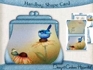 Handbag Shape Card Bird 2