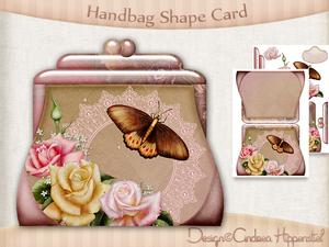 Handbag Shape Card Rose