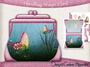 Handbag Shape Card Pink