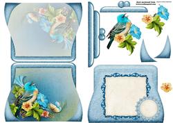 Small Handbag Shape Card Bird 3