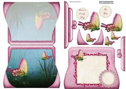 Small Handbag Shape Card Pink