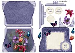 Small Handbag Shape Card Purple