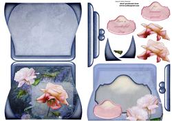 Small Handbag Shape Card Rose 2