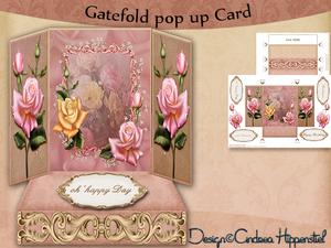 Gatefold Pop Up Rose