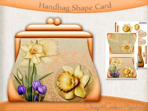 Handbag Shape Card Daffodil
