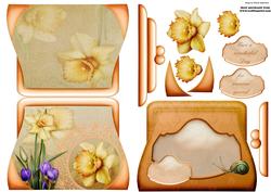 Small Handbag Shape Card Daffodil