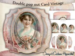Double Pop Out Card Vintage