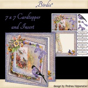 Card Topper with Insert Birdie
