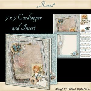 Card Topper with Insert Roses