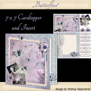 Card Topper with Insert Butterflies