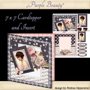 Card Topper with Insert Purple Beauty