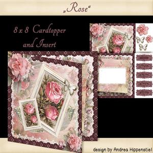 Card Topper with Insert Rose
