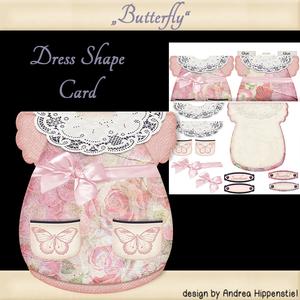 Dress Shape Card Butterfly