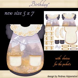 New Size Dress Shape Card Birthday 1